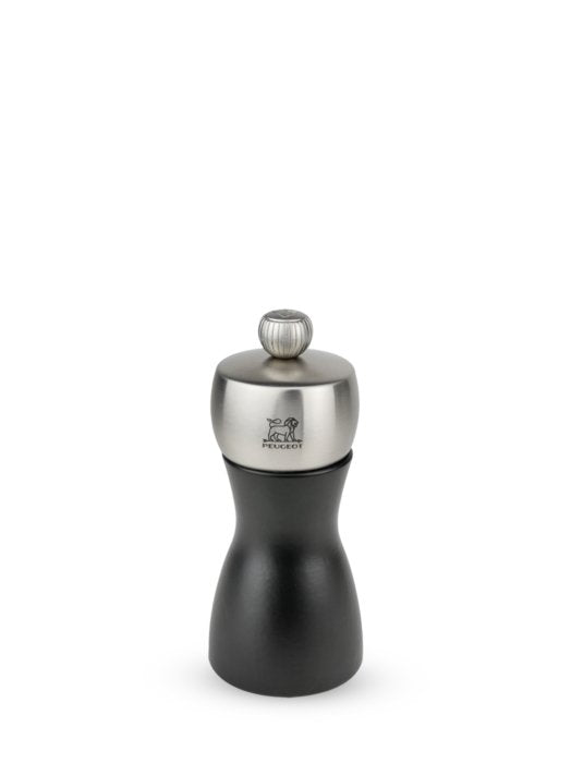 Molinillo De Sal Peugeot Fidji, Madera, Acero Inoxidable, Negro, Acero Inoxidable, 120 Mm