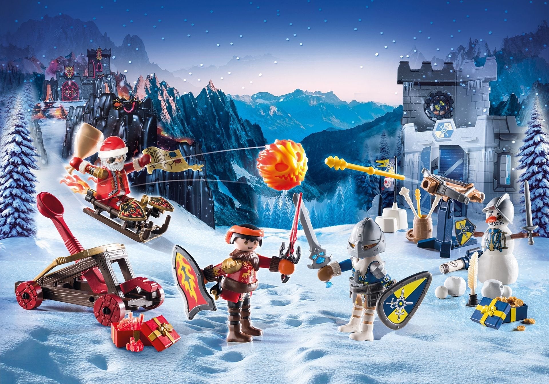 Playmobil 71346 Calendario De Adviento Novelmore - Lucha En La Nieve, Juguete De Construcción