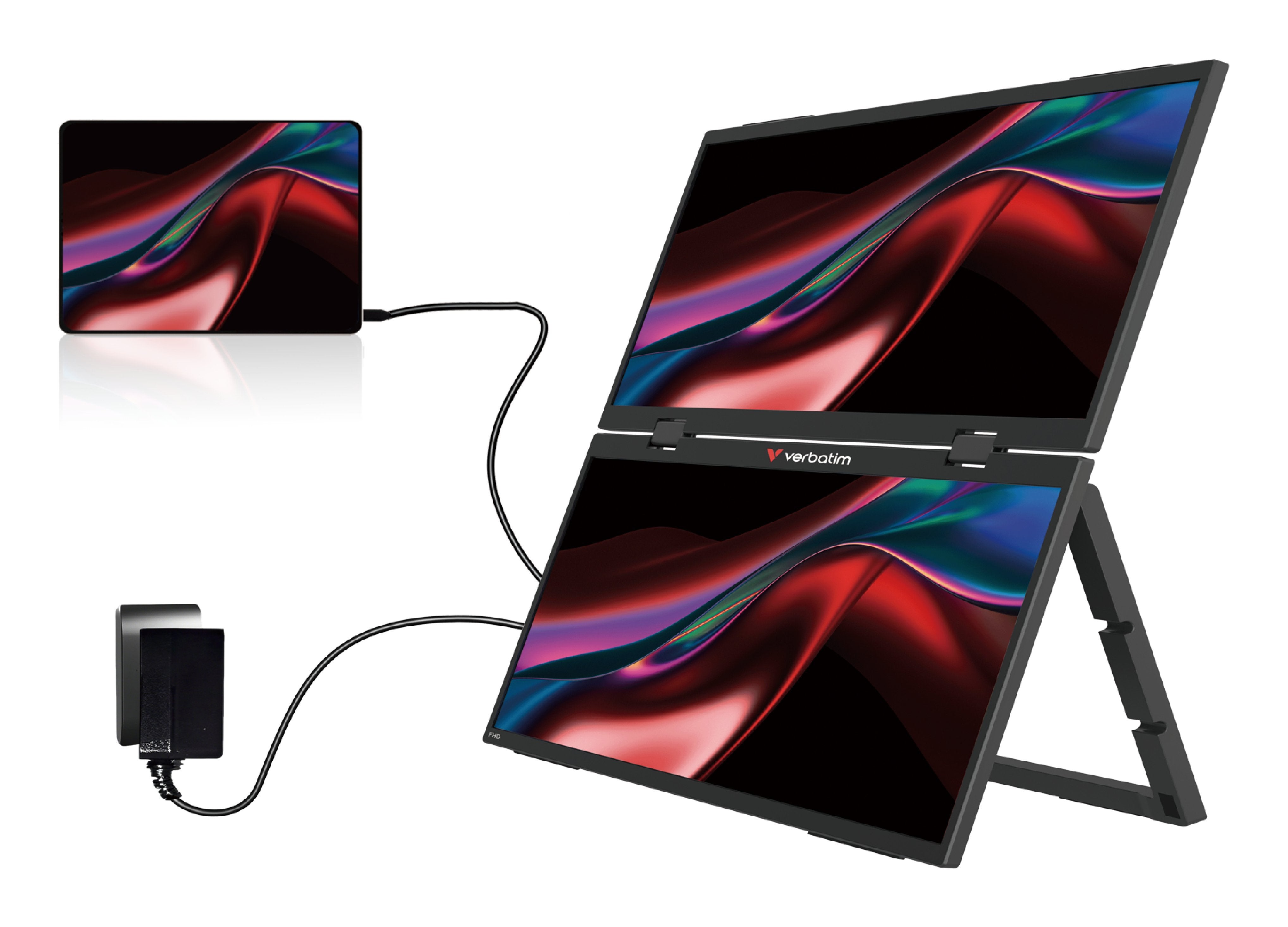 EAN 23942324034 - Verbatim Portable 15.6" FHD Dual Monitor Essentials Monitor portátil Negro 39,6 cm (15.6") LCD 1920 x 1080 imagen 6