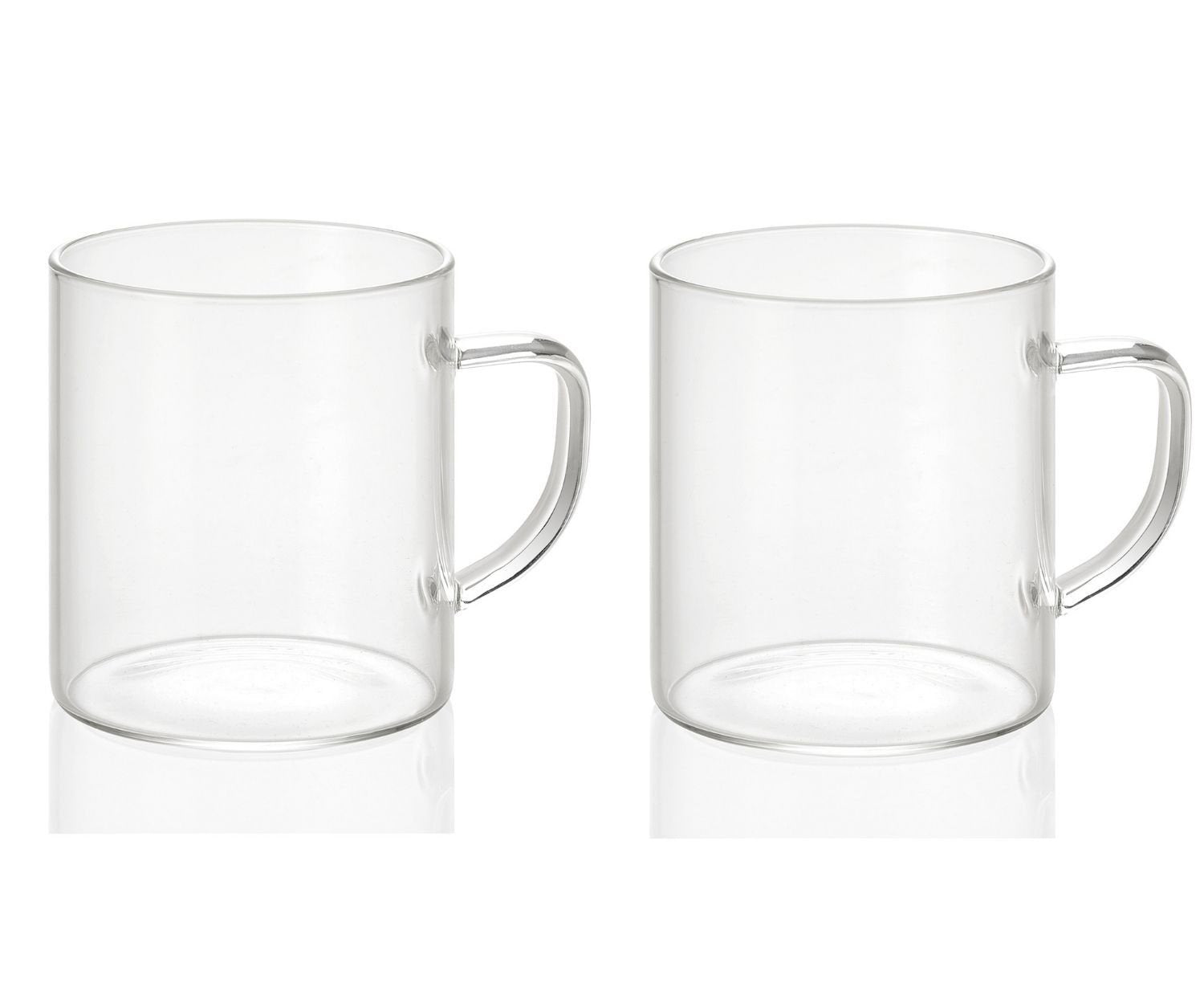 Set 2 Tazas De Vidrio 300ml Ø7,5x8,5cm Ms19209 Andrea House