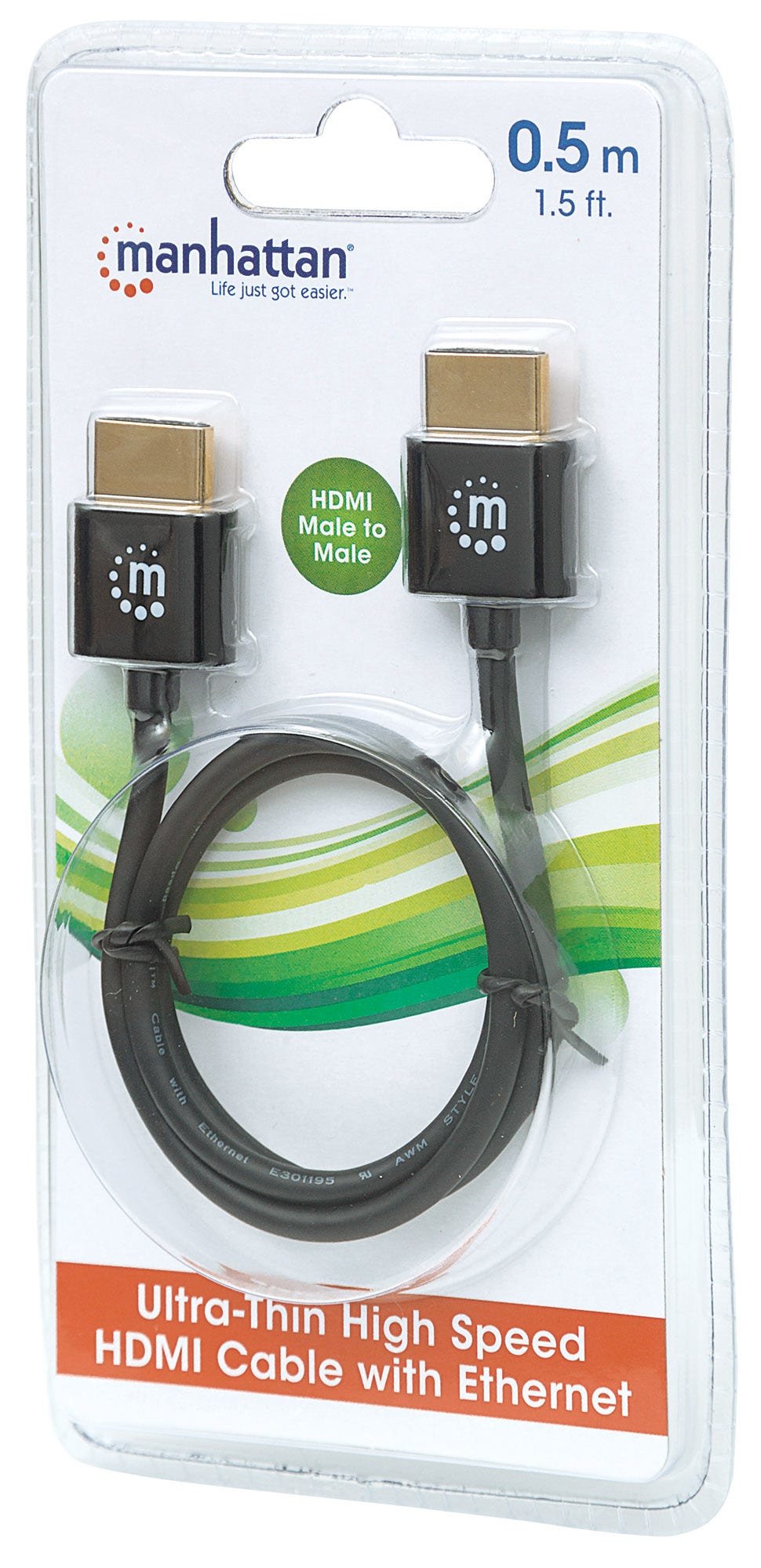 EAN 0766623394406 - Manhattan 394406 cable HDMI 0,5 m HDMI tipo A (Estándar) Negro imagen 5