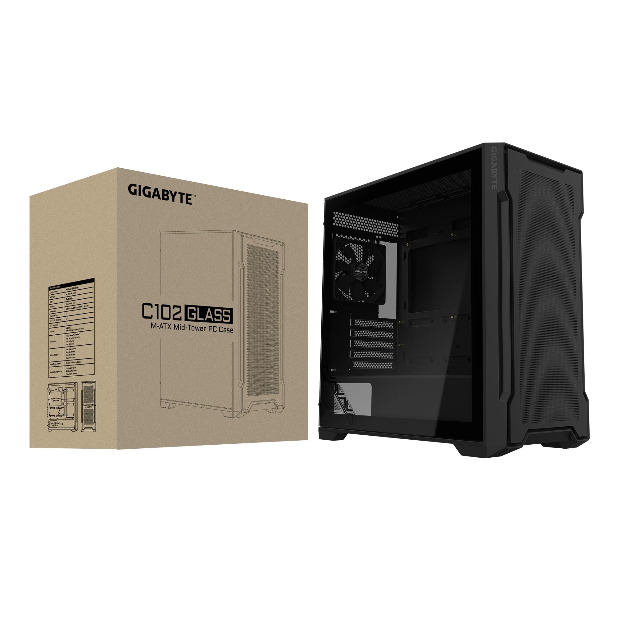 EAN 4719331554835 - GIGABYTE C102 GLASS Midi Tower Negro imagen 8