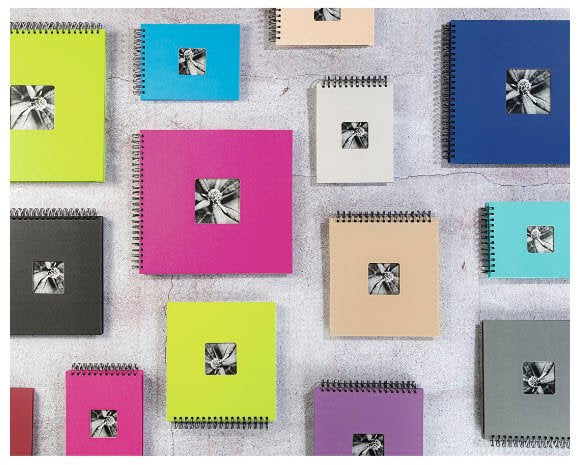 Hama Fine Art Spiral Grey 28x24 50 Black Pages 94879