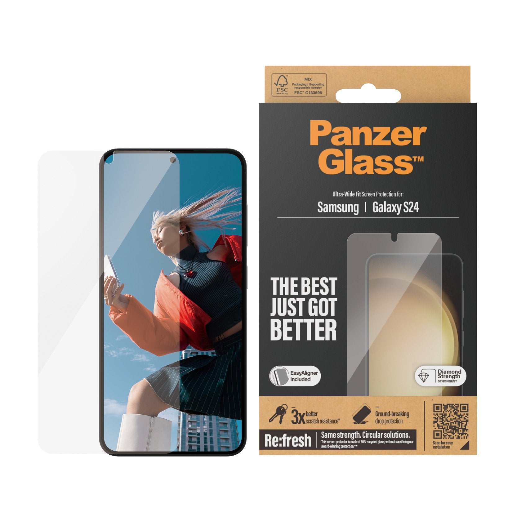 EAN 5711724073502 - PanzerGlass ® Screen Protector Samsung Galaxy S24 | Ultra-Wide Fit w. EasyAligner Protector de pantalla 1 imagen 2