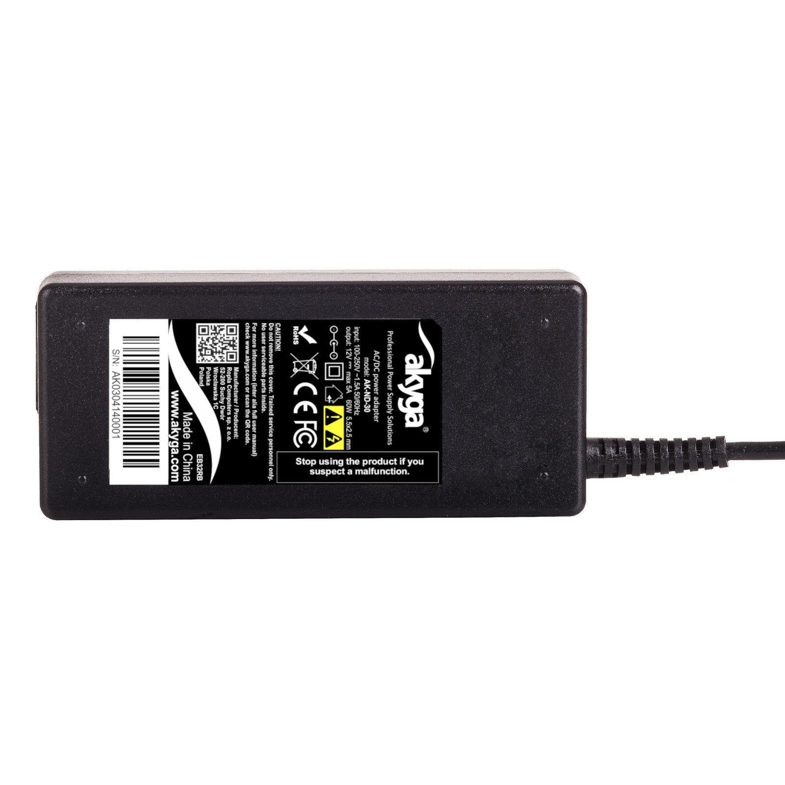 EAN 5901720135070 - Akyga AK-ND-30 adaptador e inversor de corriente Interior 60 W Negro imagen 6