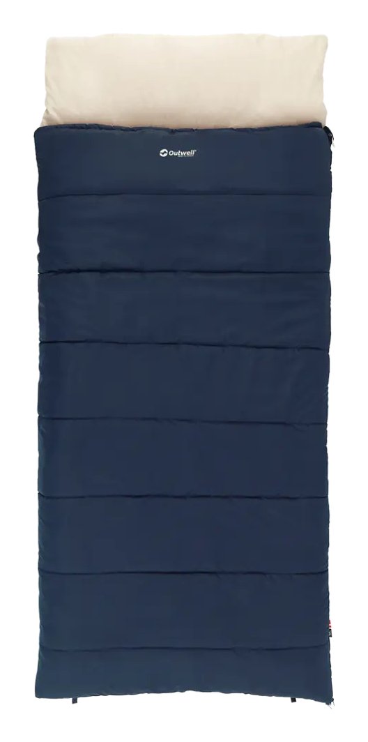 Saco De Dormir Outwell Contour Lux Xl, Cremallera Izquierda, Azul Oscuro.