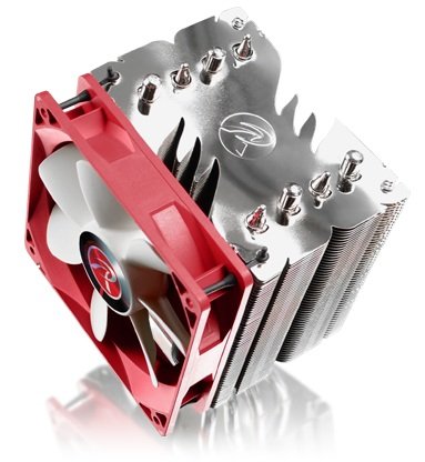 Raijintek Themis Evo Procesador Enfriador 12 Cm Metálico, Rojo, Blanco