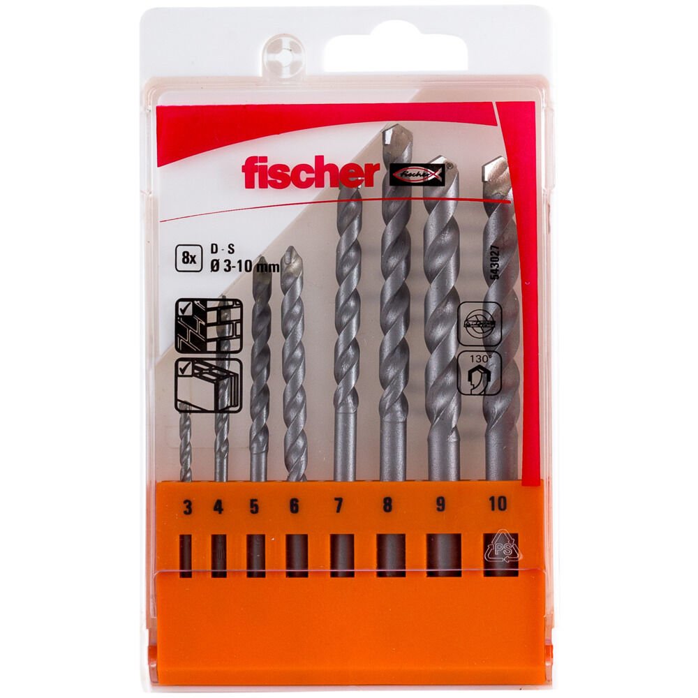 Pack 8 Brocas Percusion S 3/4/5/6/7/8/9/10 543027 Fischer