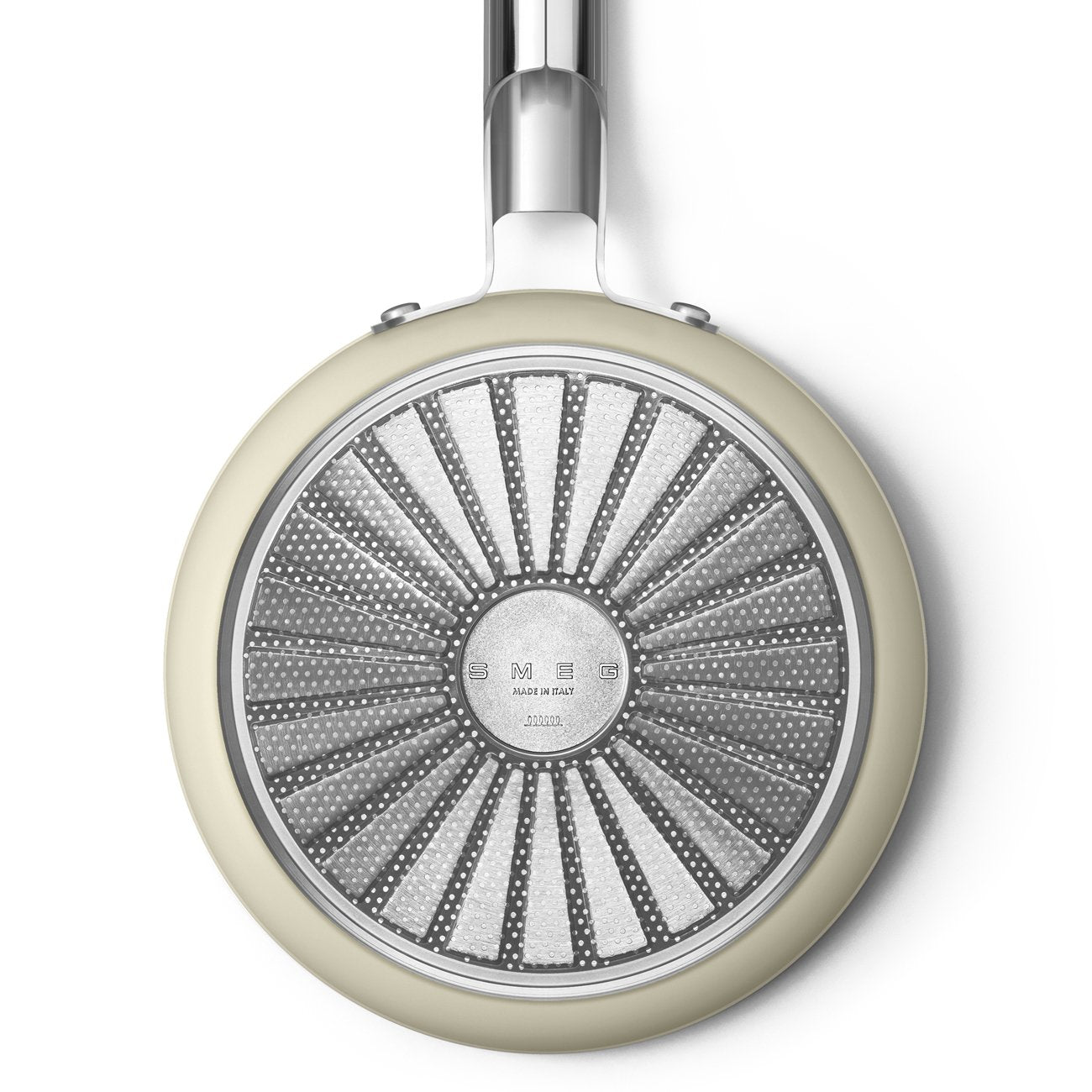 Smeg Spf2012crm Kochtopf, 20 Cm, Keramik, Edelstahlgriff, Mattcreme