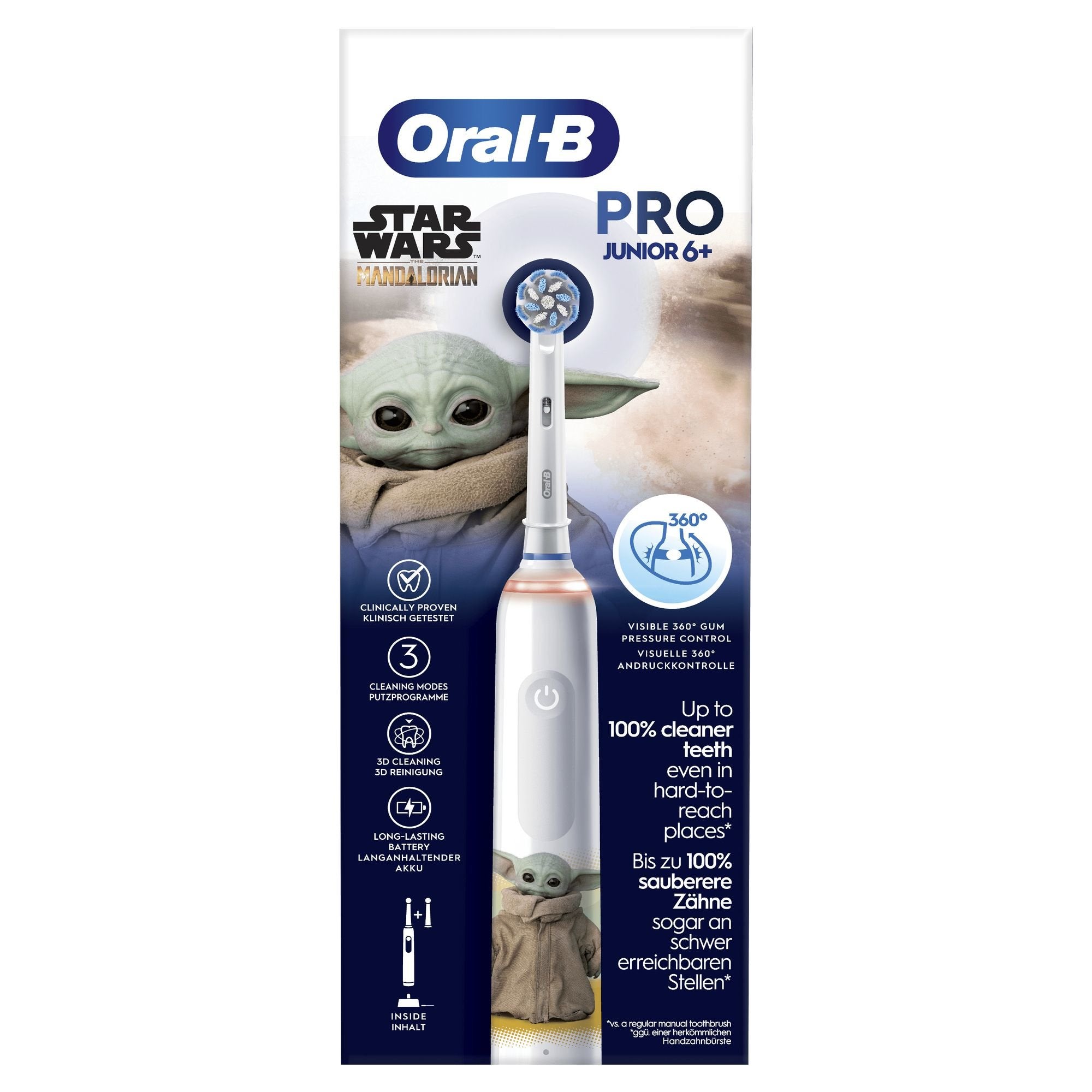 EAN 8006540957196 - Oral-B PRO 14876674 cepillo eléctrico para dientes Niño Cepillo dental giratorio Multicolor, Blanco imagen 2