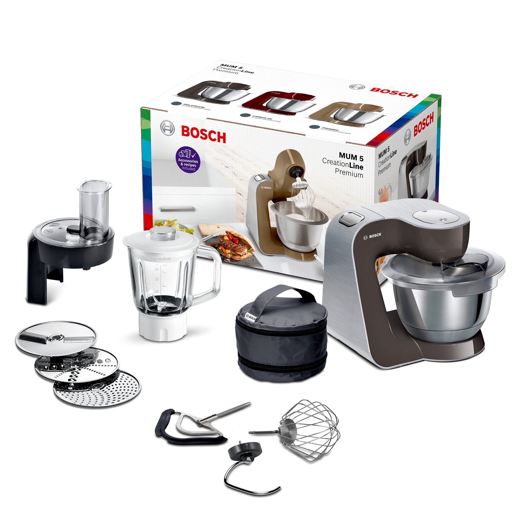 EAN 4242005134496 - Bosch MUM58A20 robot de cocina 1000 W 3,9 L Antracita, Plata imagen 6