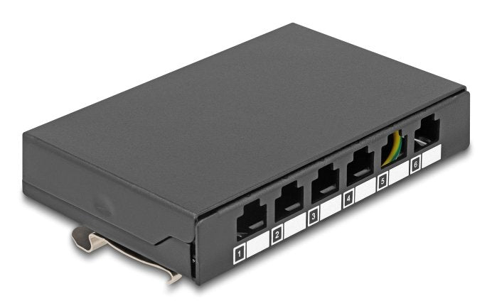 Delock Leergehäuse 6 Port Para Keystone Rj-Module Negro - Ar Montage An Tisch,