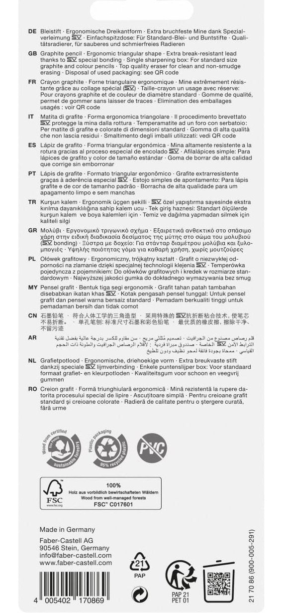EAN 4005402170869 - Faber-Castell 217086 lápiz de grafito B 5 pieza(s) imagen 2
