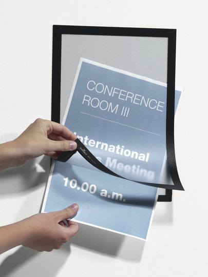 Marco Informativo Durable Duraframe A4 Autoadhesivo 2 Piezas Negro