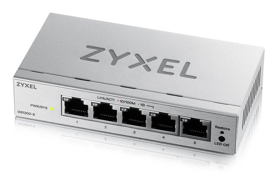 Zyxel Gs1200-5v3 5-Port Gigabit Web Smart Managed Switch