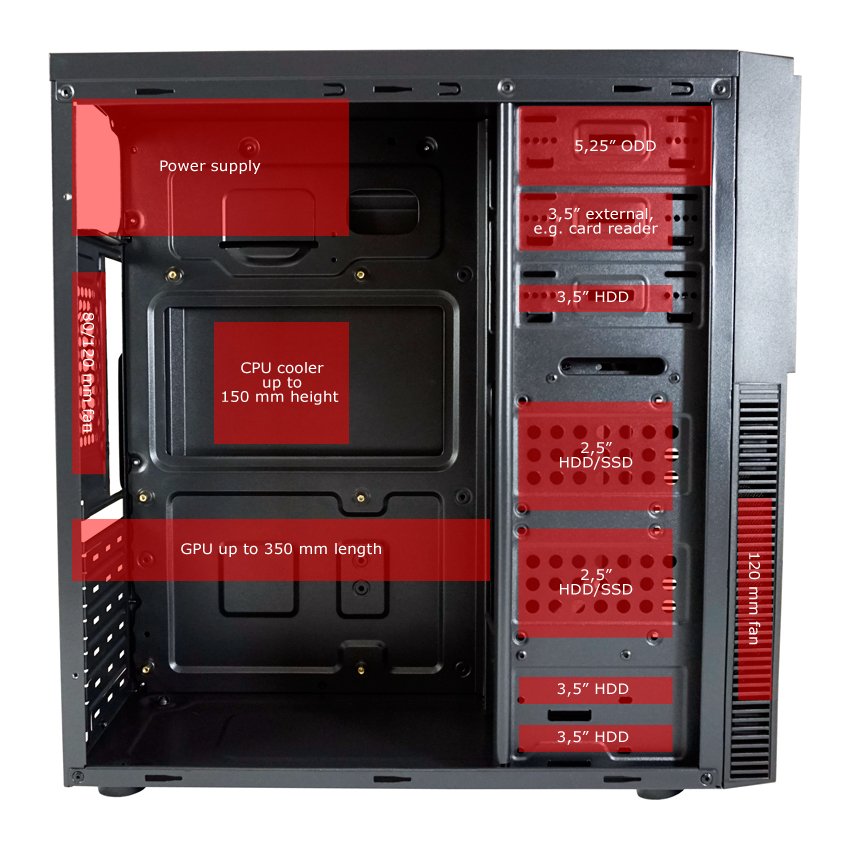 EAN 4260070129353 - LC-Power LC-7041B-ON carcasa de ordenador Midi Tower Negro imagen 10