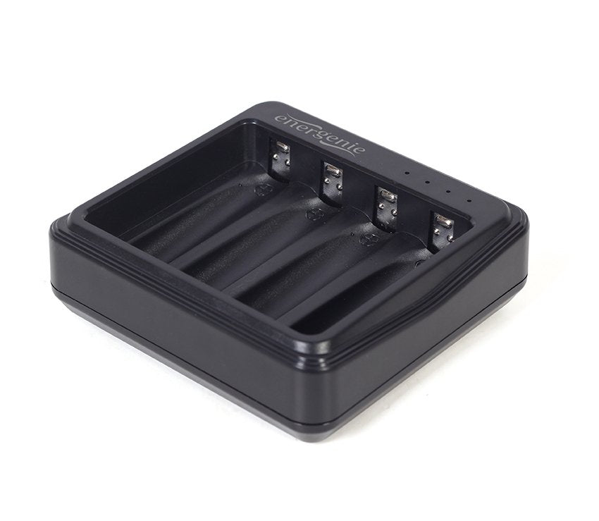 Energenie Cargador De Batería Usb Para Baterías Aa / Aaa, Negro