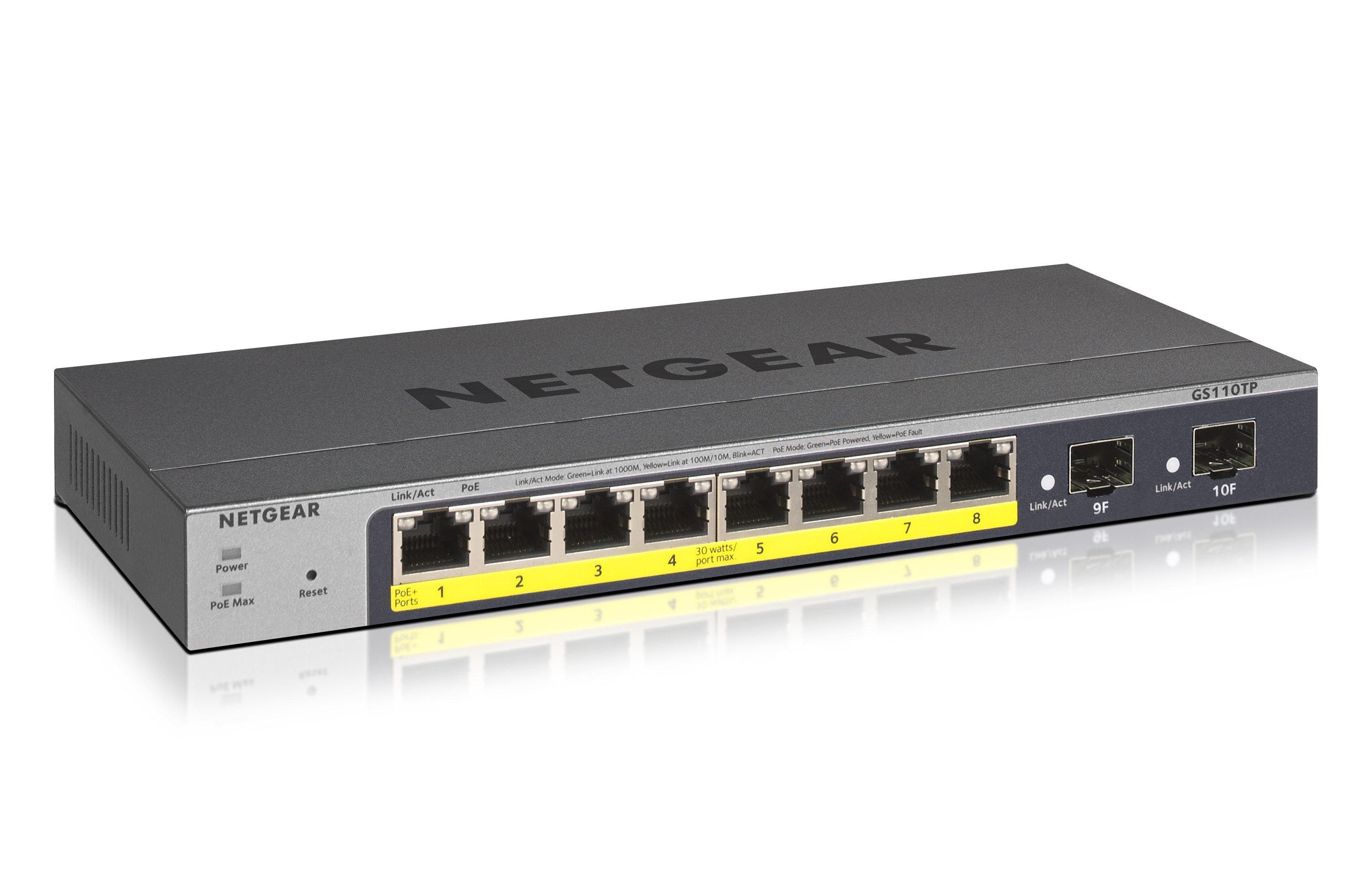 EAN 0606449137644 - NETGEAR GS110TP Gestionado L2/L3/L4 Gigabit Ethernet (10/100/1000) Energía sobre Ethernet (PoE) Gris imagen 1