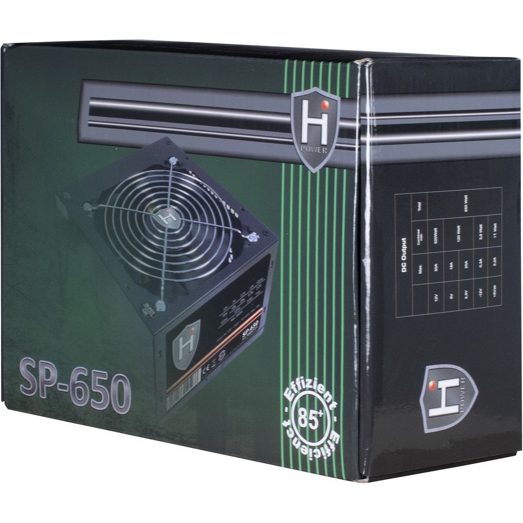 EAN 4260133125933 - Inter-Tech HIPOWER SP-650 unidad de fuente de alimentación 650 W 20+4 pin ATX ATX Negro imagen 4