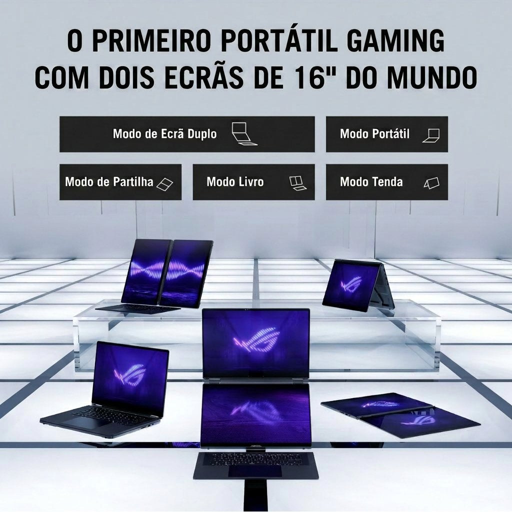 Portátil Asus Rog Zephyrus Duo Gx651ax 2x16" Ultra 9 386h 6