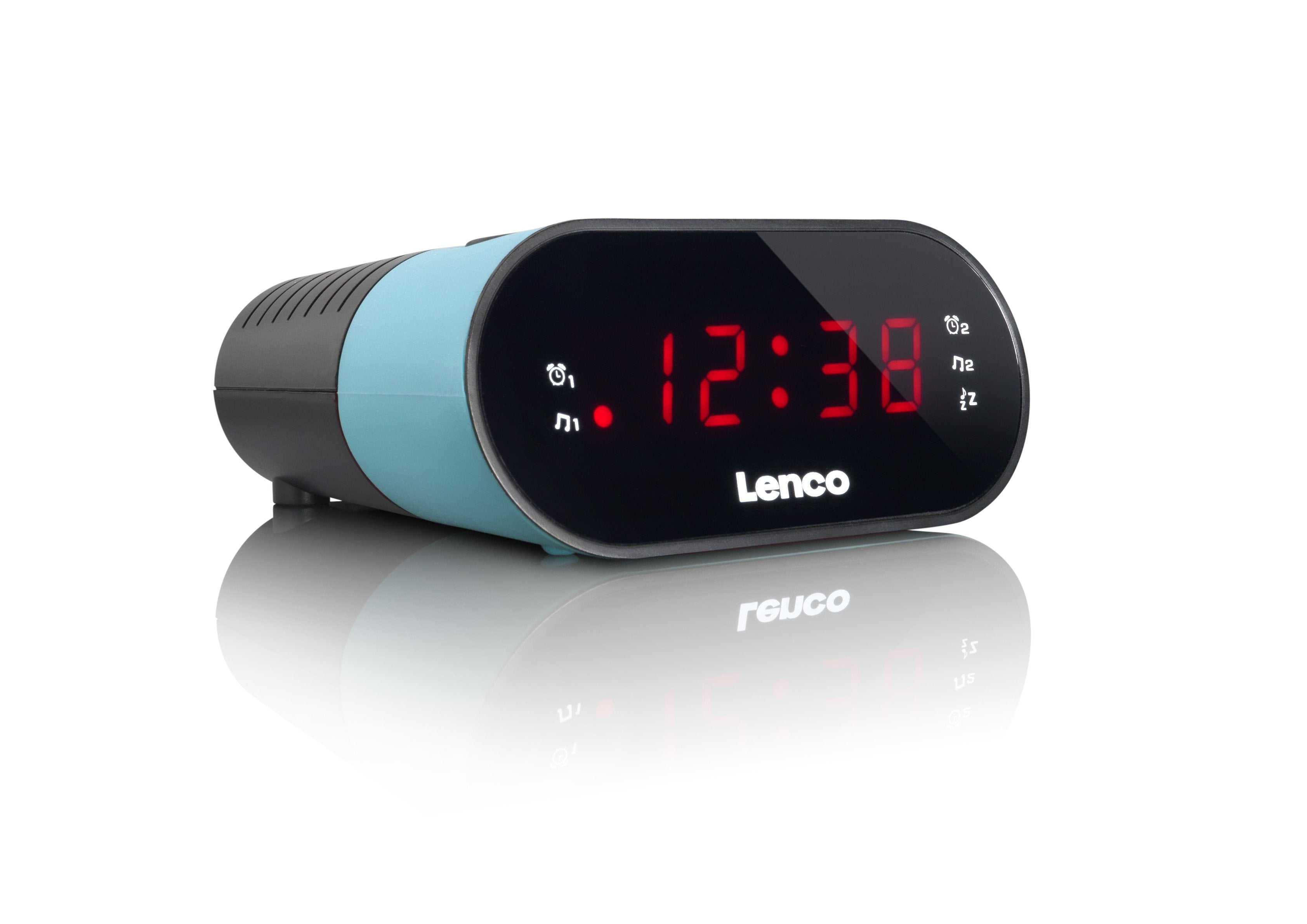 Lenco Cr-07 Radio Reloj Negro, Azul