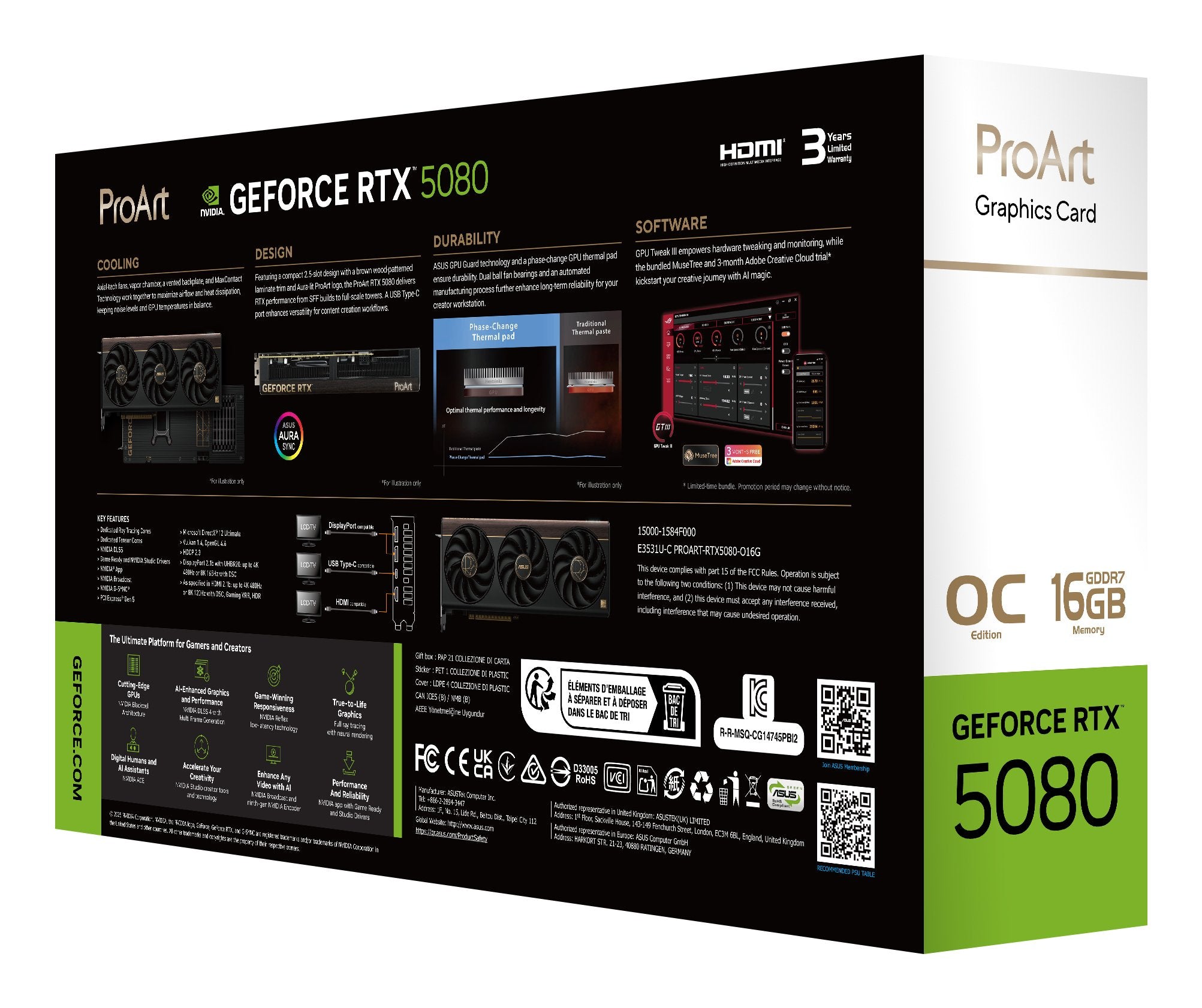 EAN 4711636174992 - ASUS ProArt -RTX5080-O16G NVIDIA GeForce RTX 5080 16 GB GDDR7 imagen 16