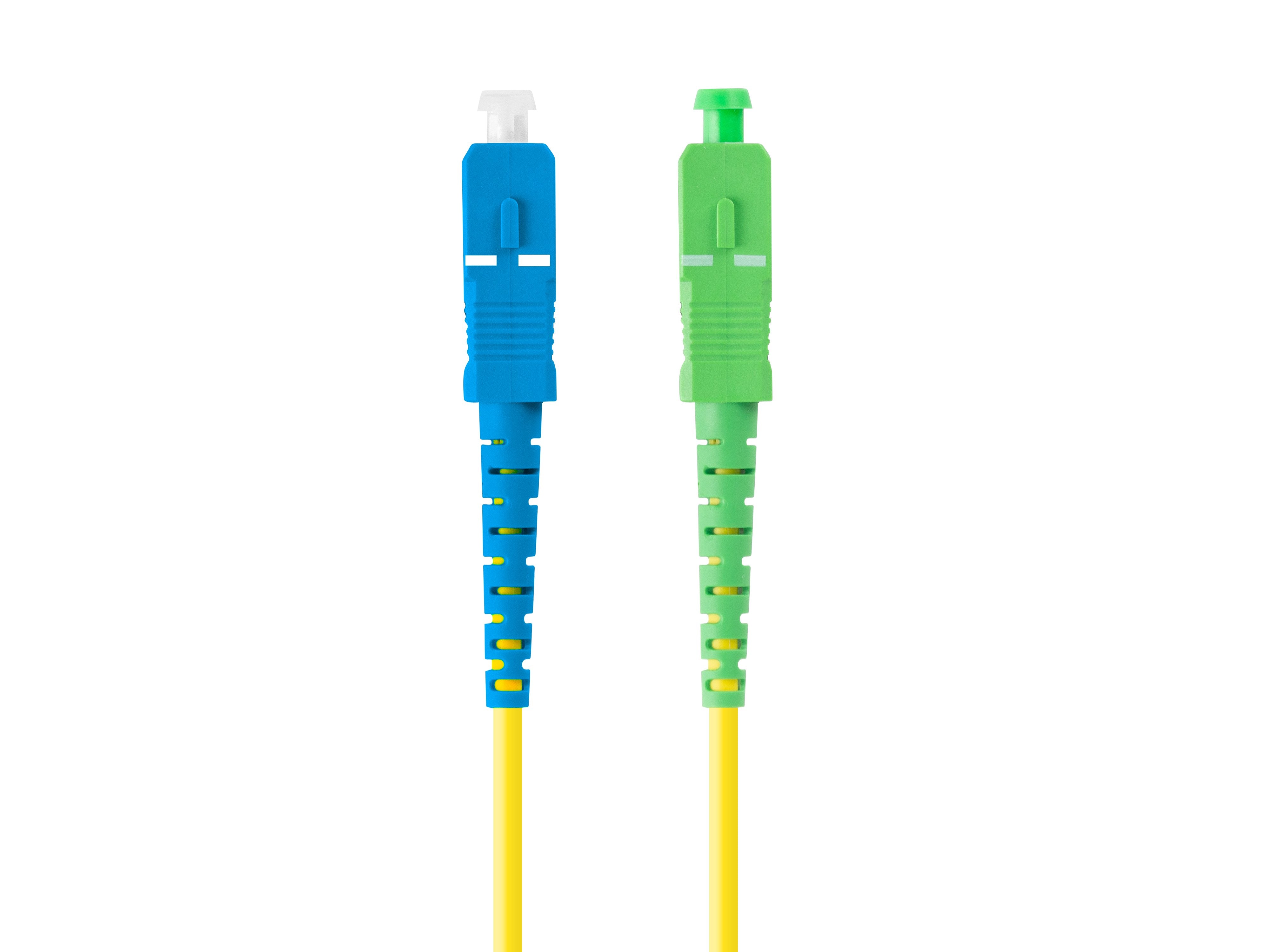 EAN 5901969430684 - Lanberg FO-SASU-SS21-0010-YE Cable de fibra óptica e InfiniBand 1 m SC Amarillo imagen 1