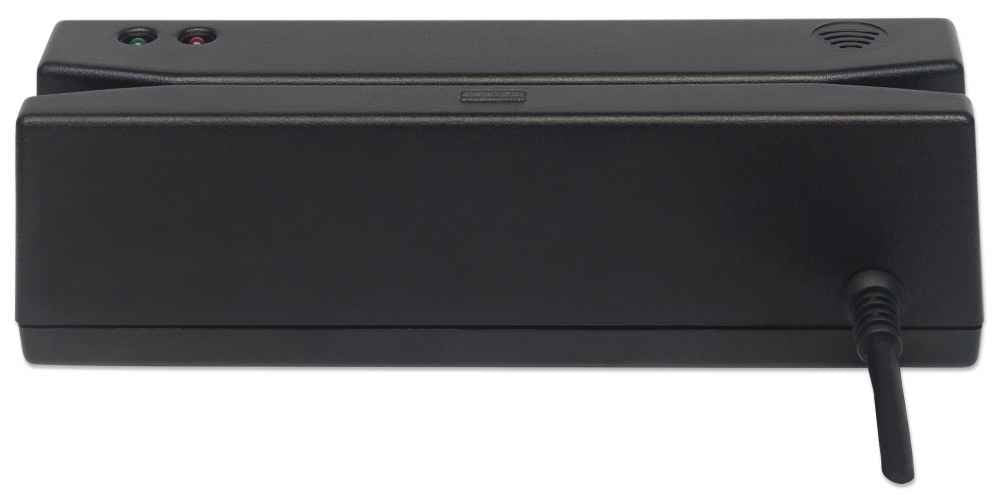Manhattan Lector De Cinta Magnética De Tarjetas Usb, Lector De Triple Pista