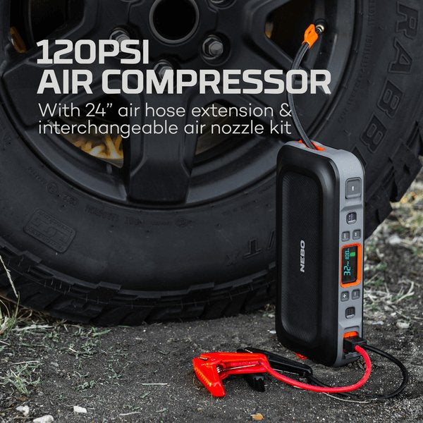 Arrancador + Compresor De Aire Assist Air Jump Starter. Nebo