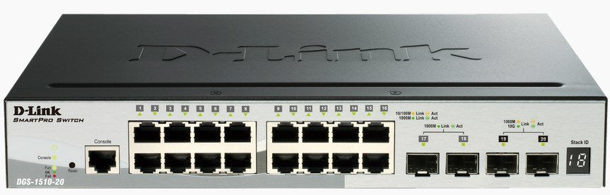 D-Link Switch Semigestionable 16p 10/100/1000 2p Sfp+ Dgs-1510-20