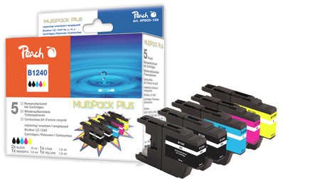Peach Pi500-129 Cartucho De Tinta 5 Pieza(S) Negro, Cian, Amarillo, Magenta 5 Pieza(S), Multipack