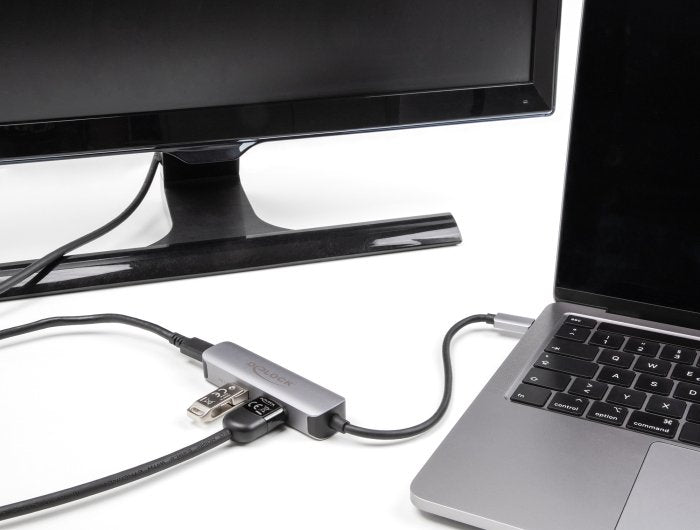 Delock Usb Tipo-C Adaptador A Hdmi 4k 60 Hz Con Usb Typ-A