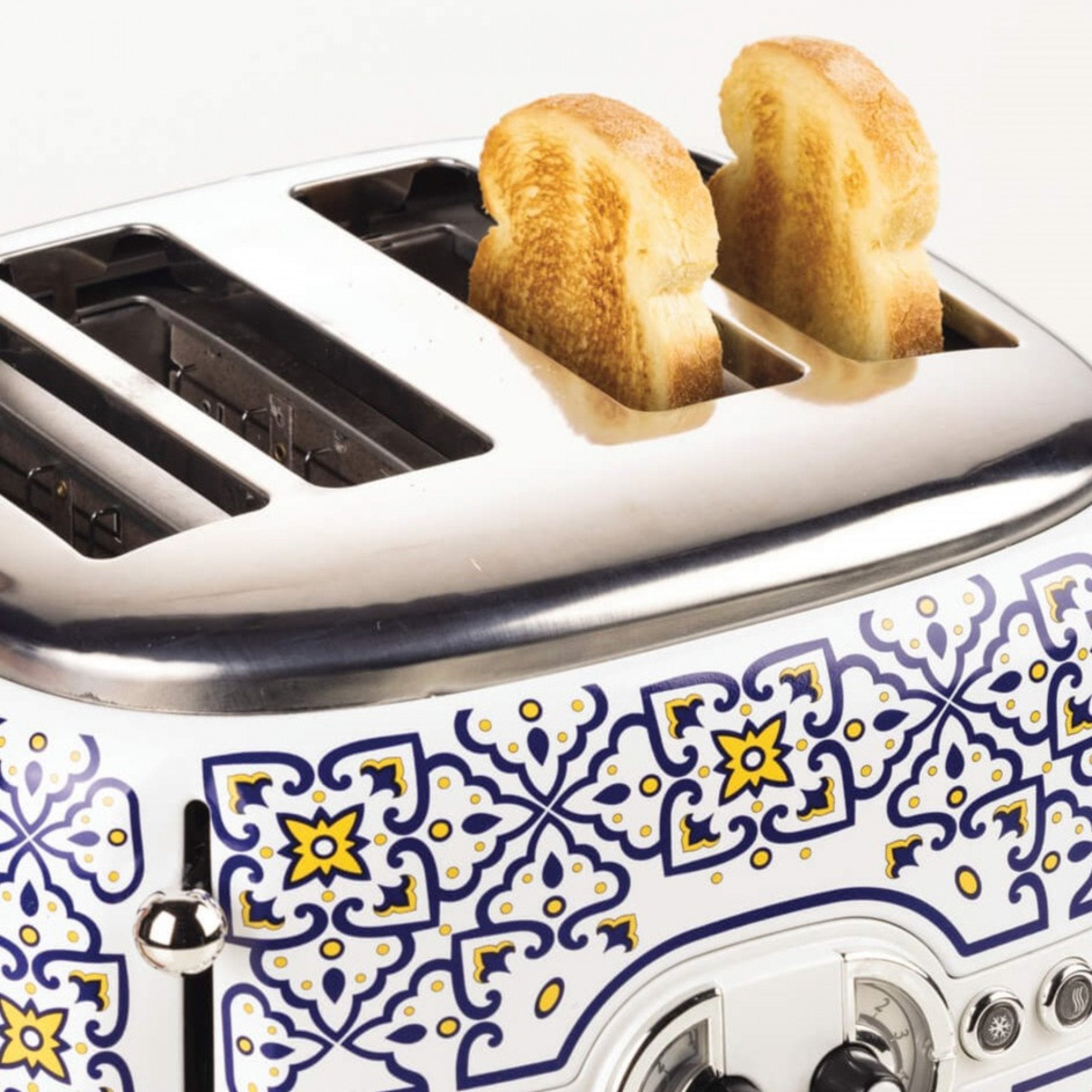 Ariete 4-Schlitz-Toaster Capri (Blanco/Mehrfarbig, 1.630 Watt, Para 4 Scheiben Toast) 0156ca