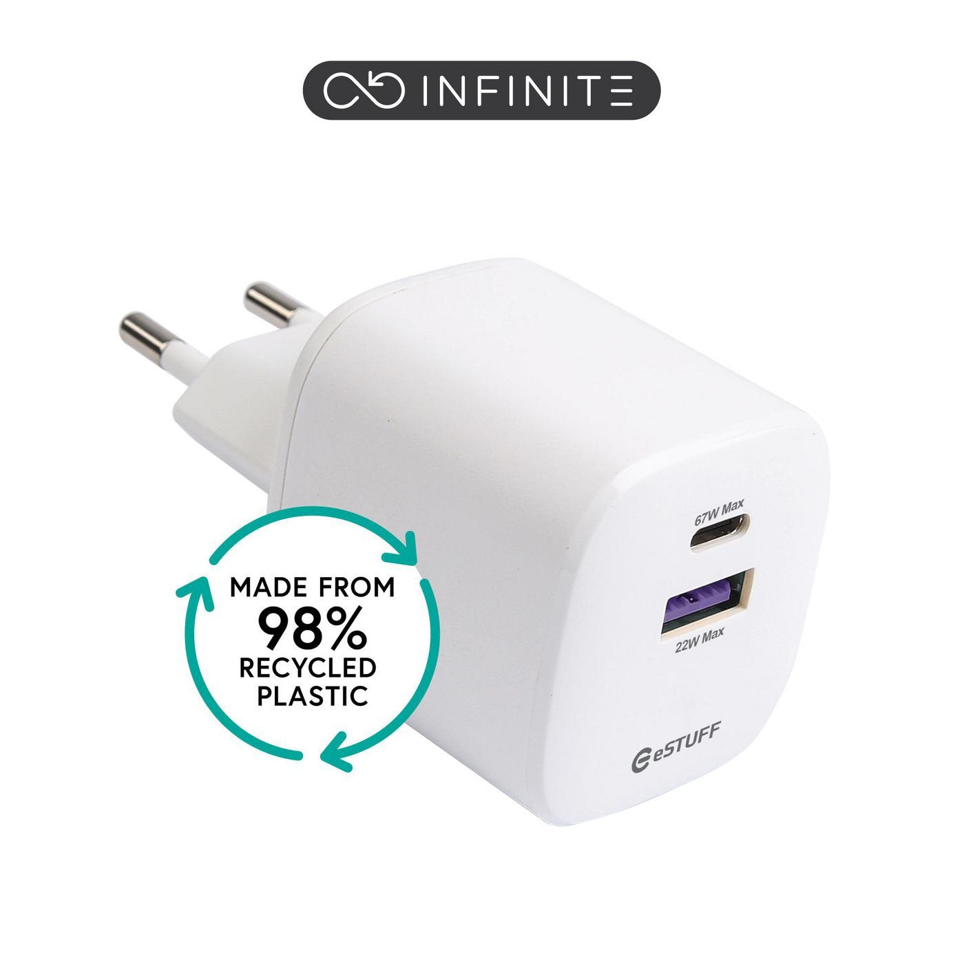 EAN 5715063077825 - eSTUFF ES637065-BULK cargador de dispositivo móvil Universal Blanco Corriente alterna Carga rápida Interi imagen 1