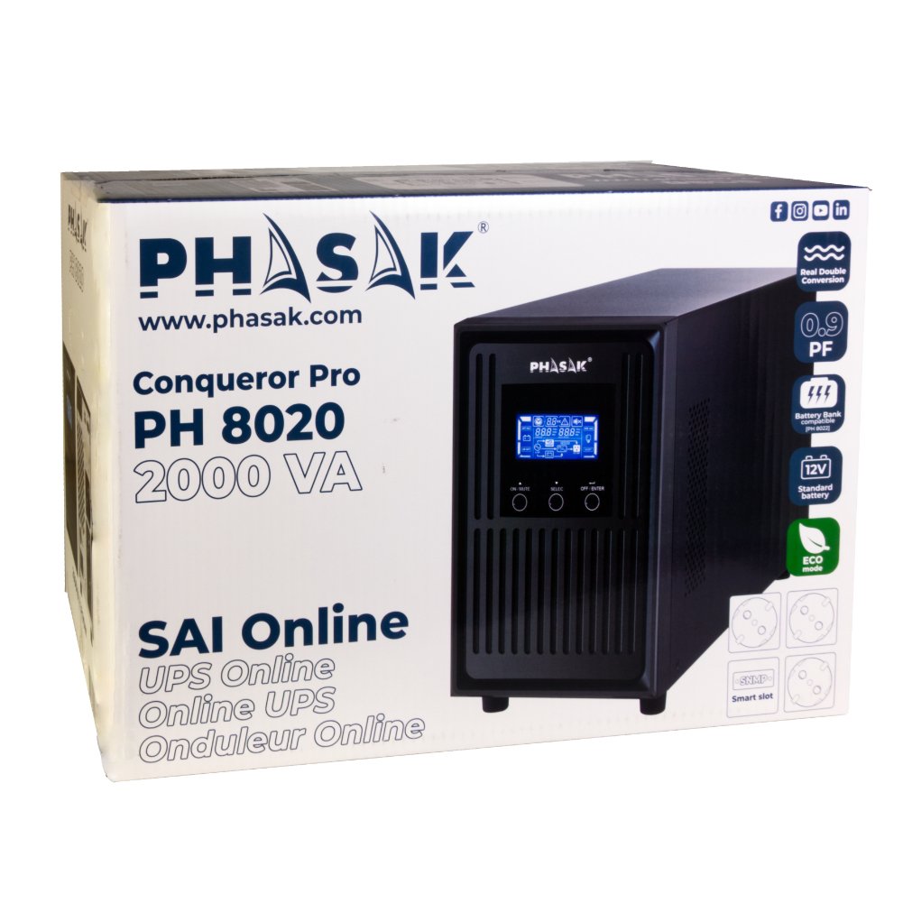 EAN 5605922004881 - Phasak PH 8020 sistema de alimentación ininterrumpida (UPS) Doble conversión (en línea) 2 kVA 1800 W 3 sa imagen 5