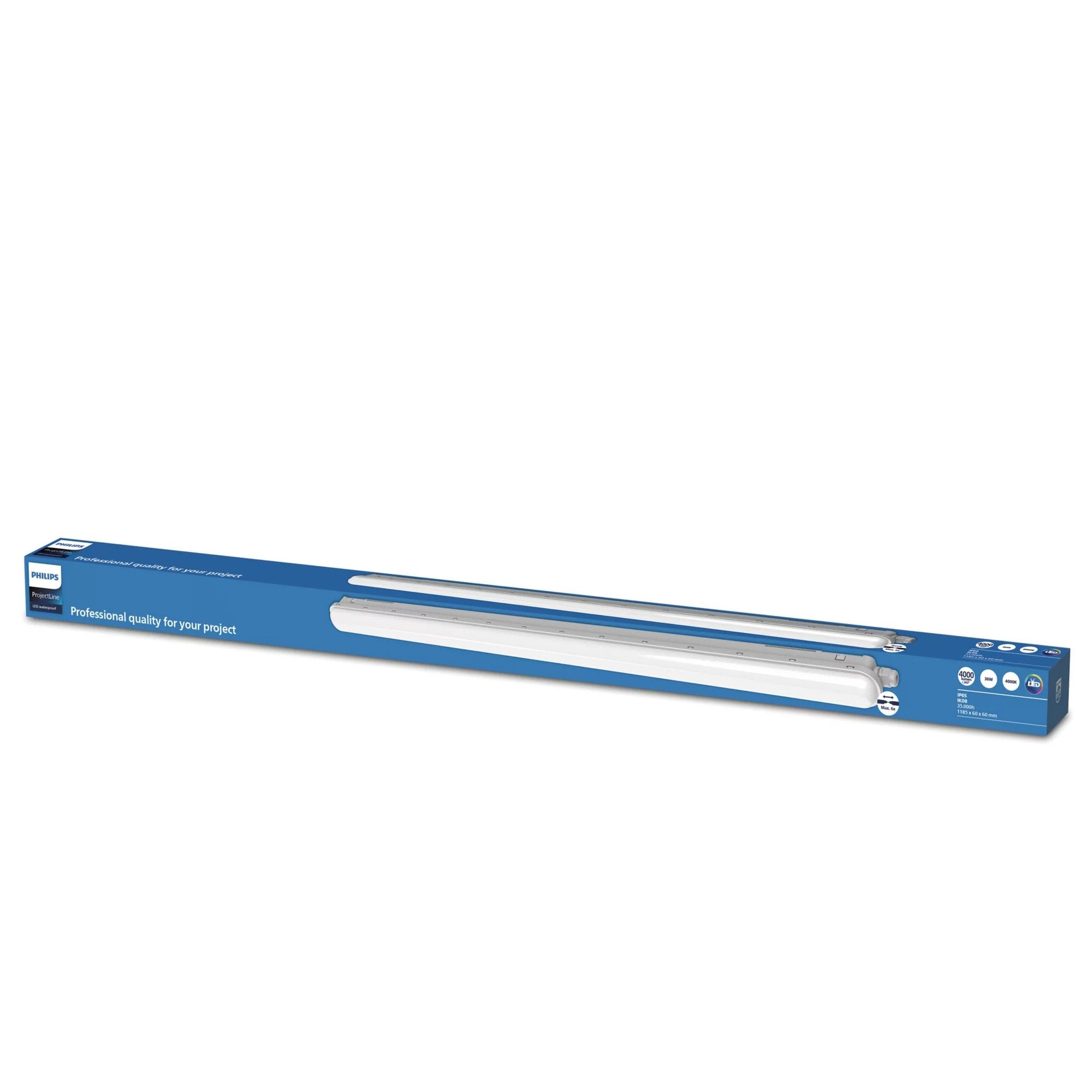 Regleta Estanca Projectline 4000 K 4000 Lm Luz Dia, 120 Cm