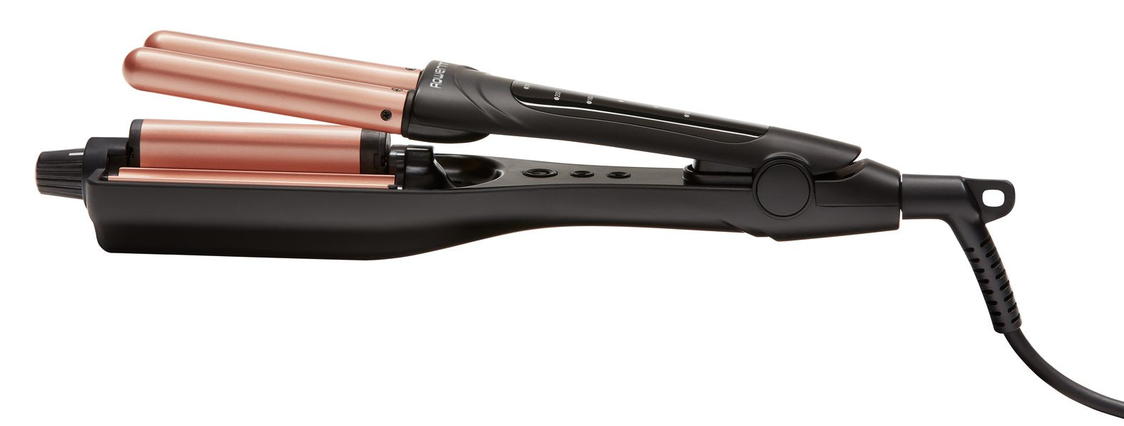 Plancha Rowenta Waves Addict Cf4710f0 Con Múltiples Accesorios Caliente Negro, Oro