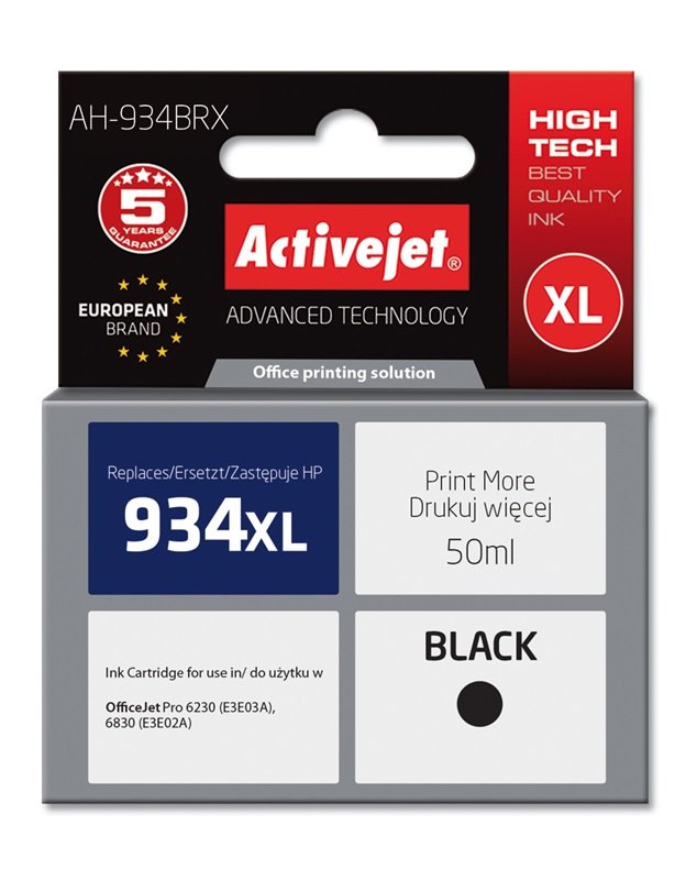 EAN 5901443098973 - Activejet AH-934BRX cartucho de tinta 1 pieza(s) Compatible Alto rendimiento (XL) Negro imagen 2