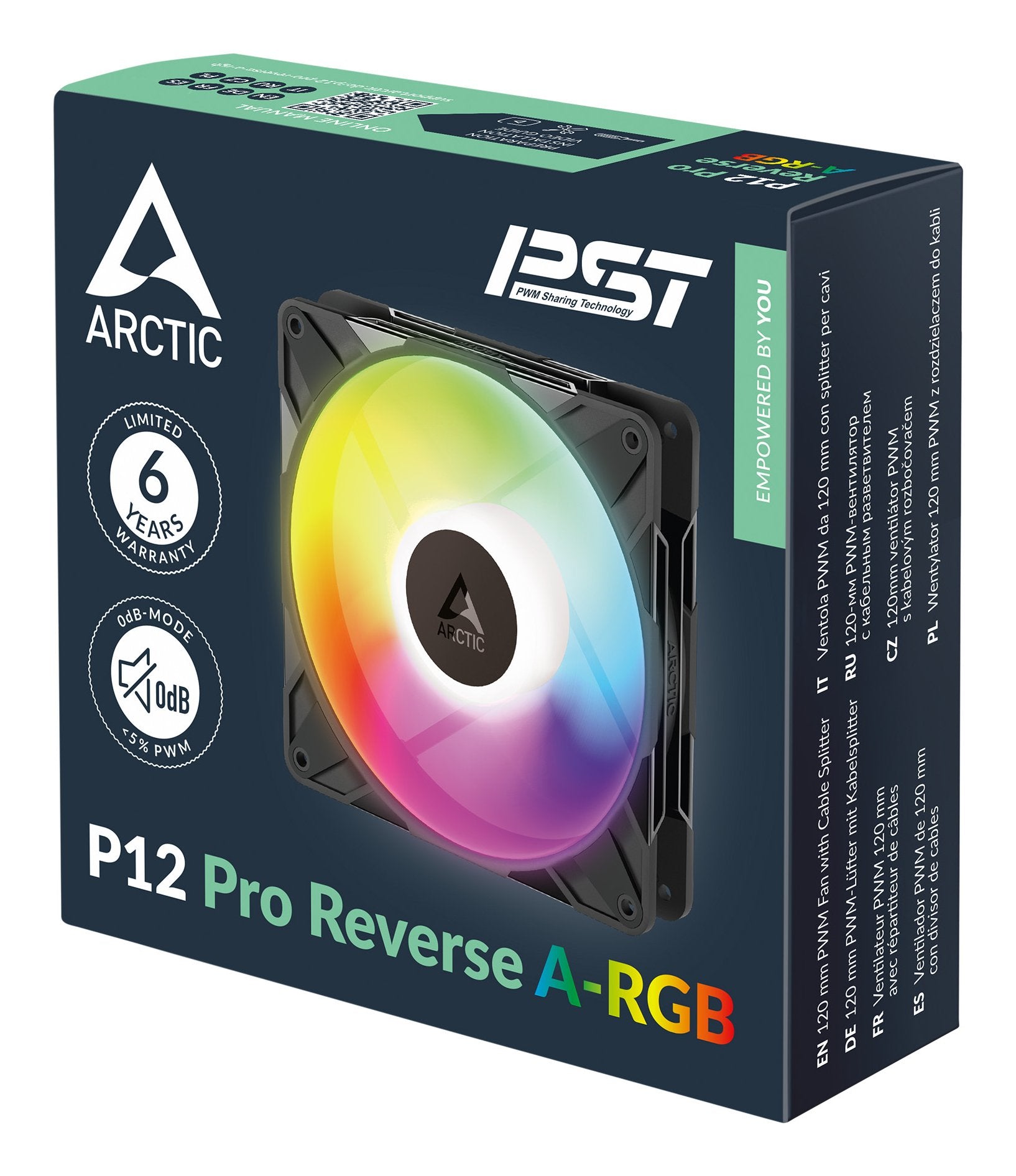 EAN 4895265000591 - ARCTIC Freezer P12 Pro Reverse A-RGB Carcasa del ordenador Ventilador 12 cm Negro 1 pieza(s) imagen 7