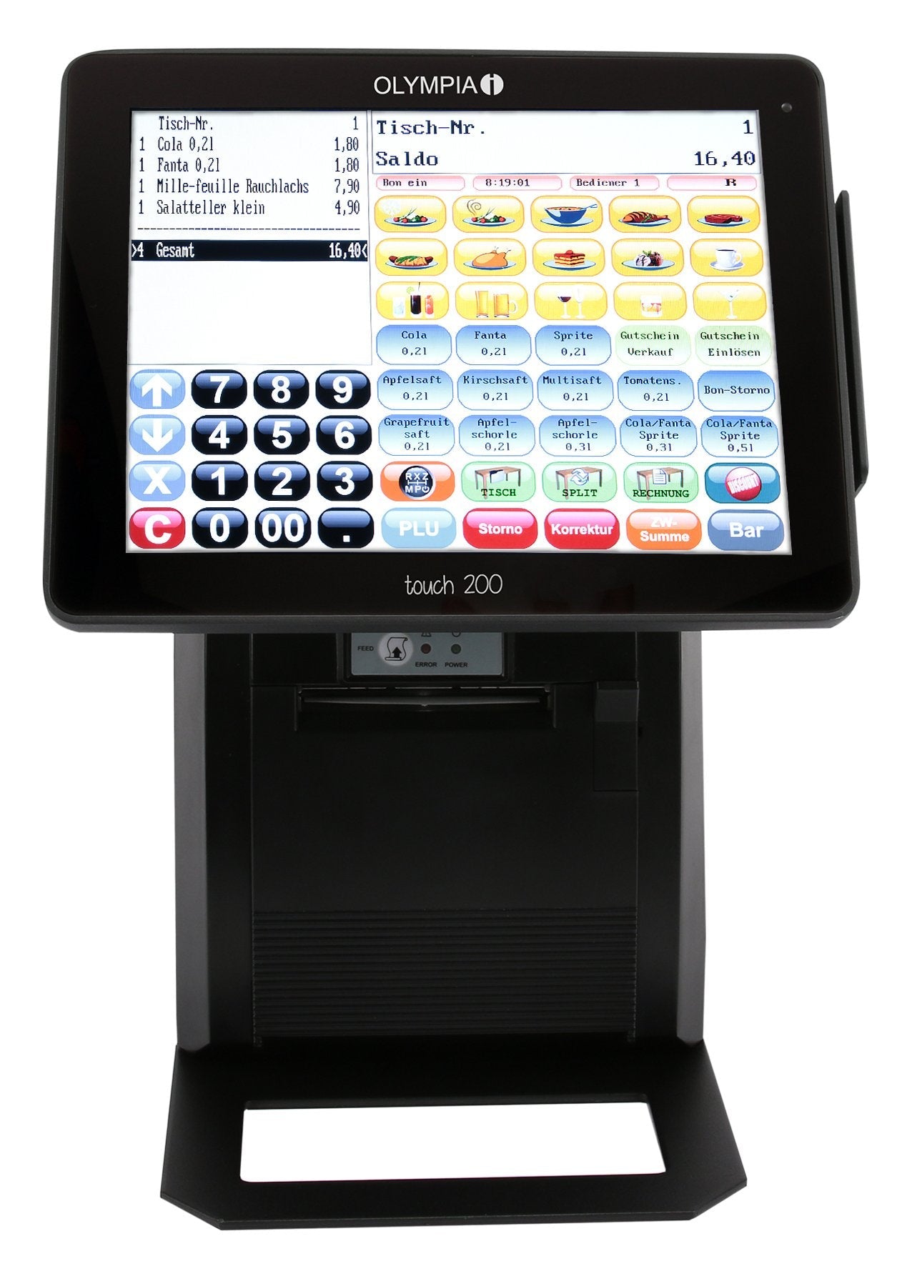 Olympia Touch 200 Tse Todo-En-Uno 24,6 Cm (9.7") Pantalla Táctil Negro