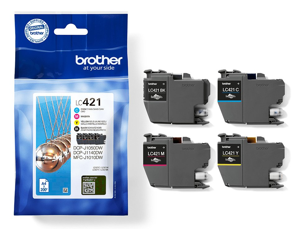 EAN 4977766813600 - Brother LC421VALDR cartucho de tinta 4 pieza(s) Original Negro, Cian, Magenta, Amarillo imagen 3