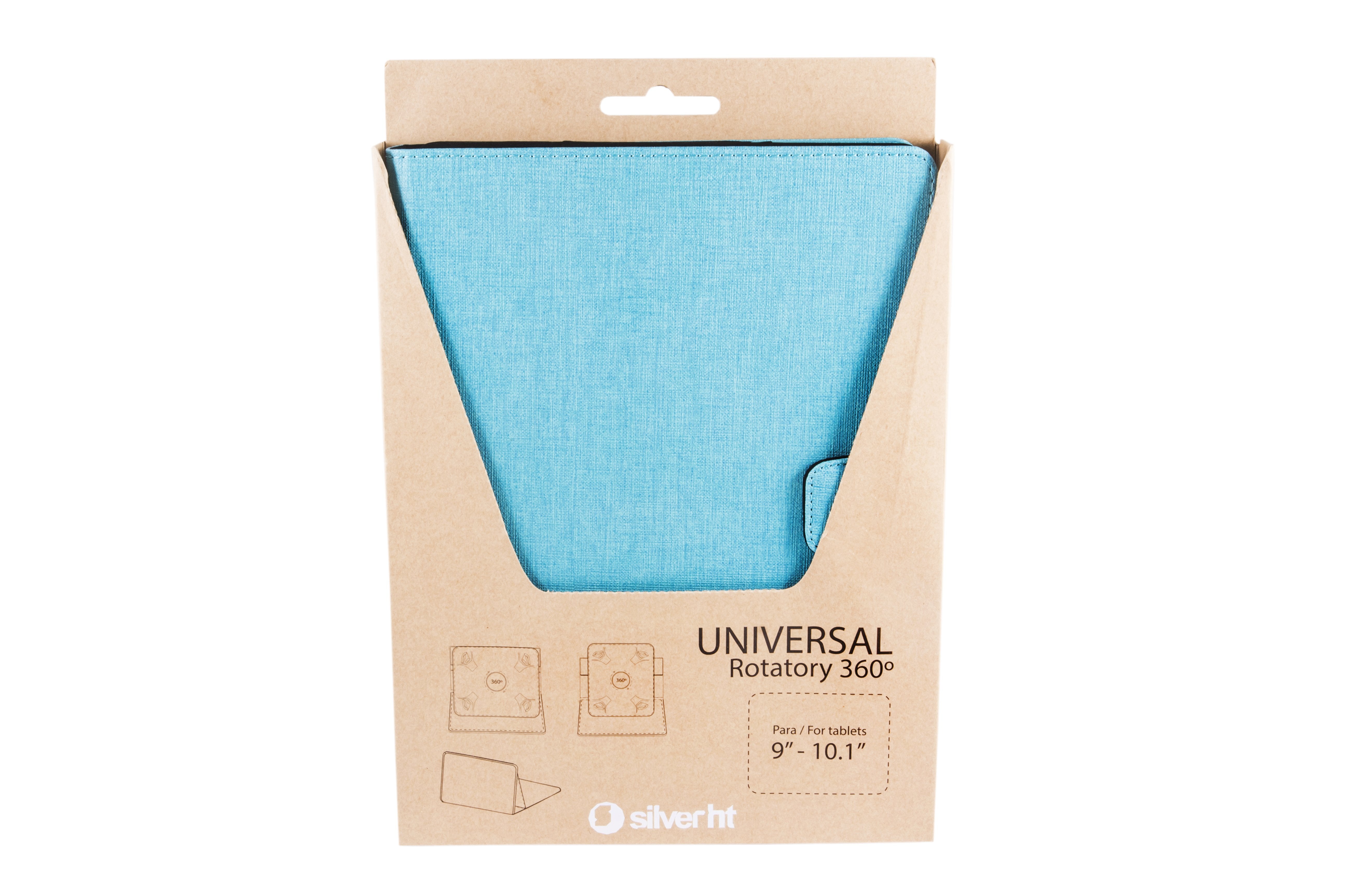 Funda Universal Rotatoria 360º Silver Ht Para Tablet 9-10.1" Azul