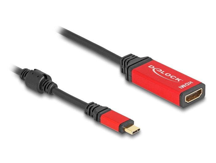 Delock 60053 Adaptador Usb Type-C A Hdmi (Modo Dp Alt) 8k 60 Hz Con Función Hdr Rojo