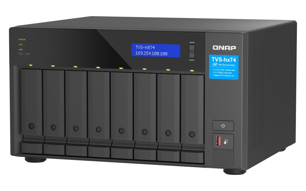 EAN 4711103083208 - QNAP TVS-h874X NAS Torre Intel® Core™ i9 64 GB DDR4 0 TB QuTS hero Negro imagen 7