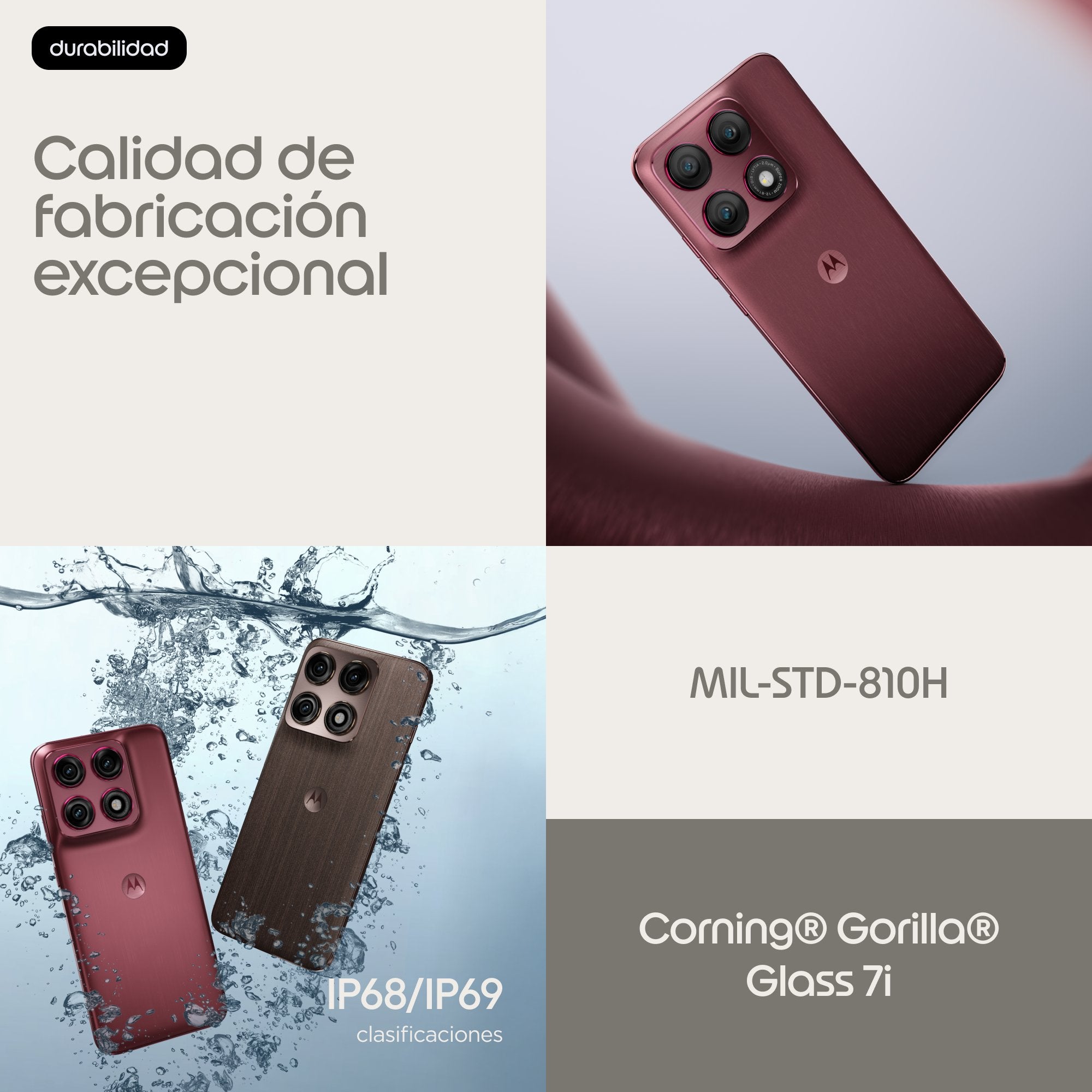 EAN 0840493615806 - Motorola edge 70 pro 17,2 cm (6.78") SIM doble Android 16.0 5G USB Tipo C 12 GB 512 GB 6500 mAh Burdeos imagen 11