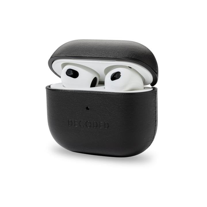 Decoded Leather Aircase Lite For Airpods Gen 3 Black