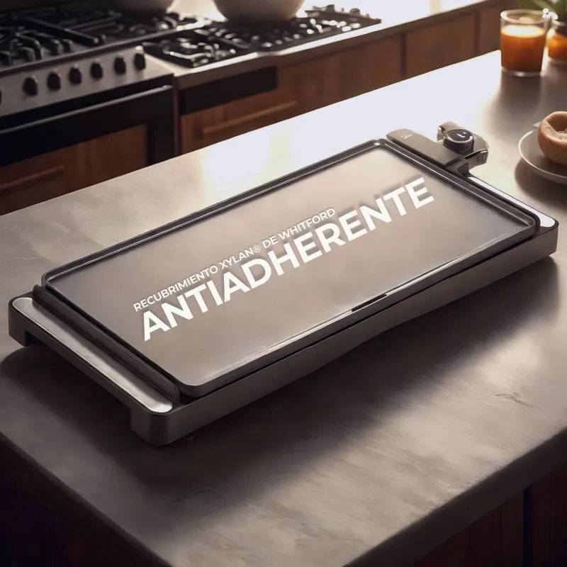 Jata Electric Griddle Cool-Touch Handles 508x254mm 2500w Black Jegr1245