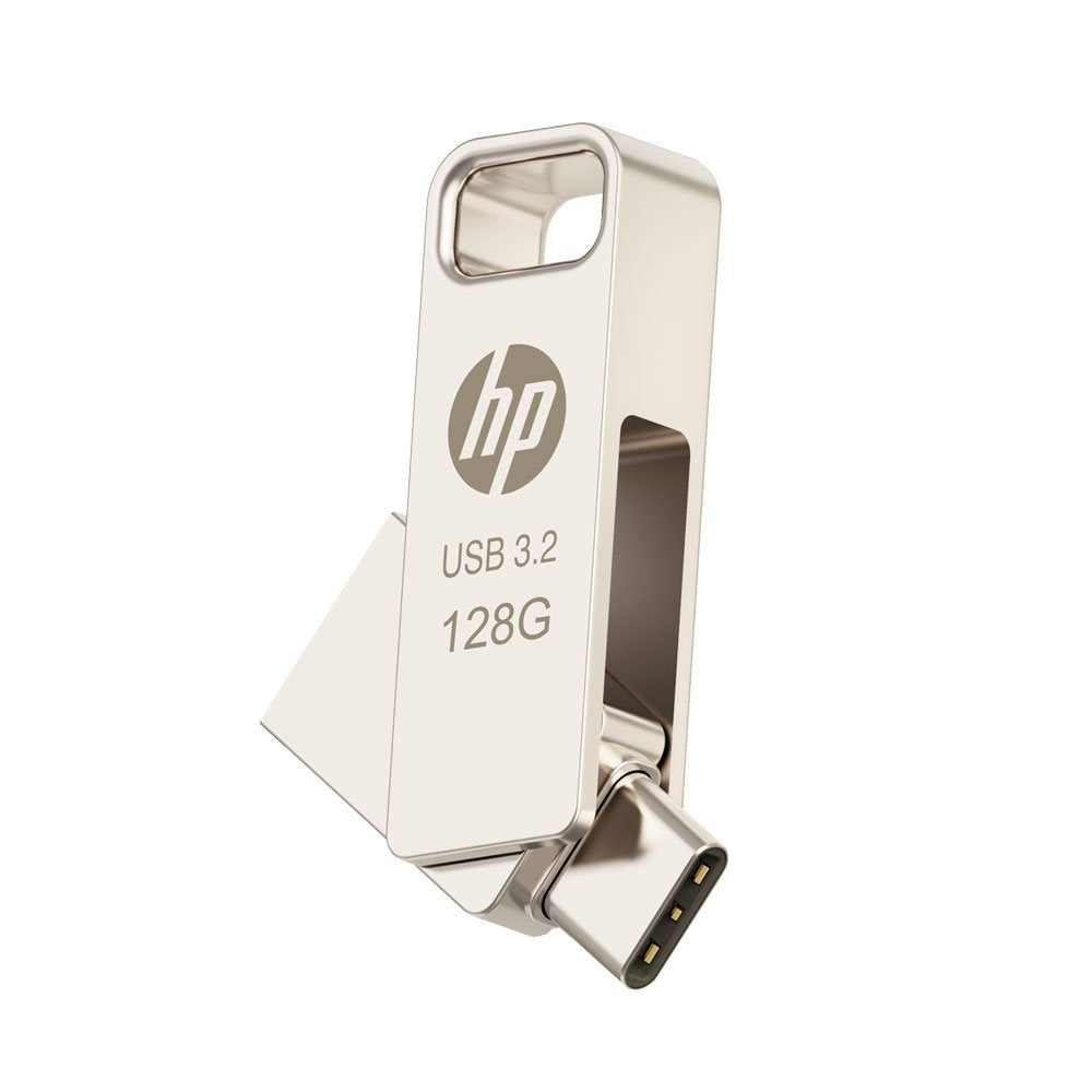Pendrive Usb 3.2 Hp 128gb X206c Otg Type-C Metal