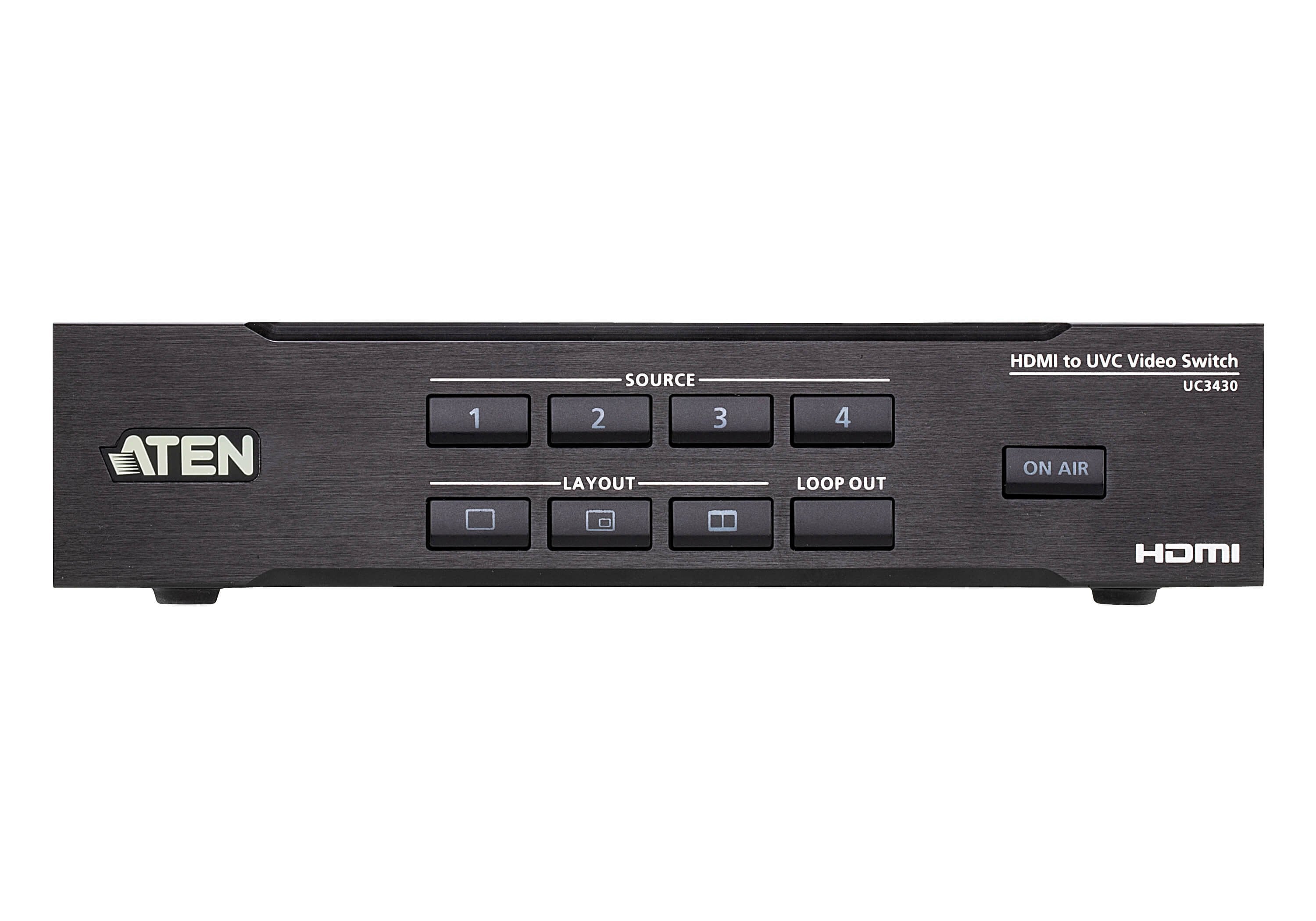 Camlive Pro 4k Conmutador De Vídeo Hdmi A Usb De 4 Entradas Aten Uc3430