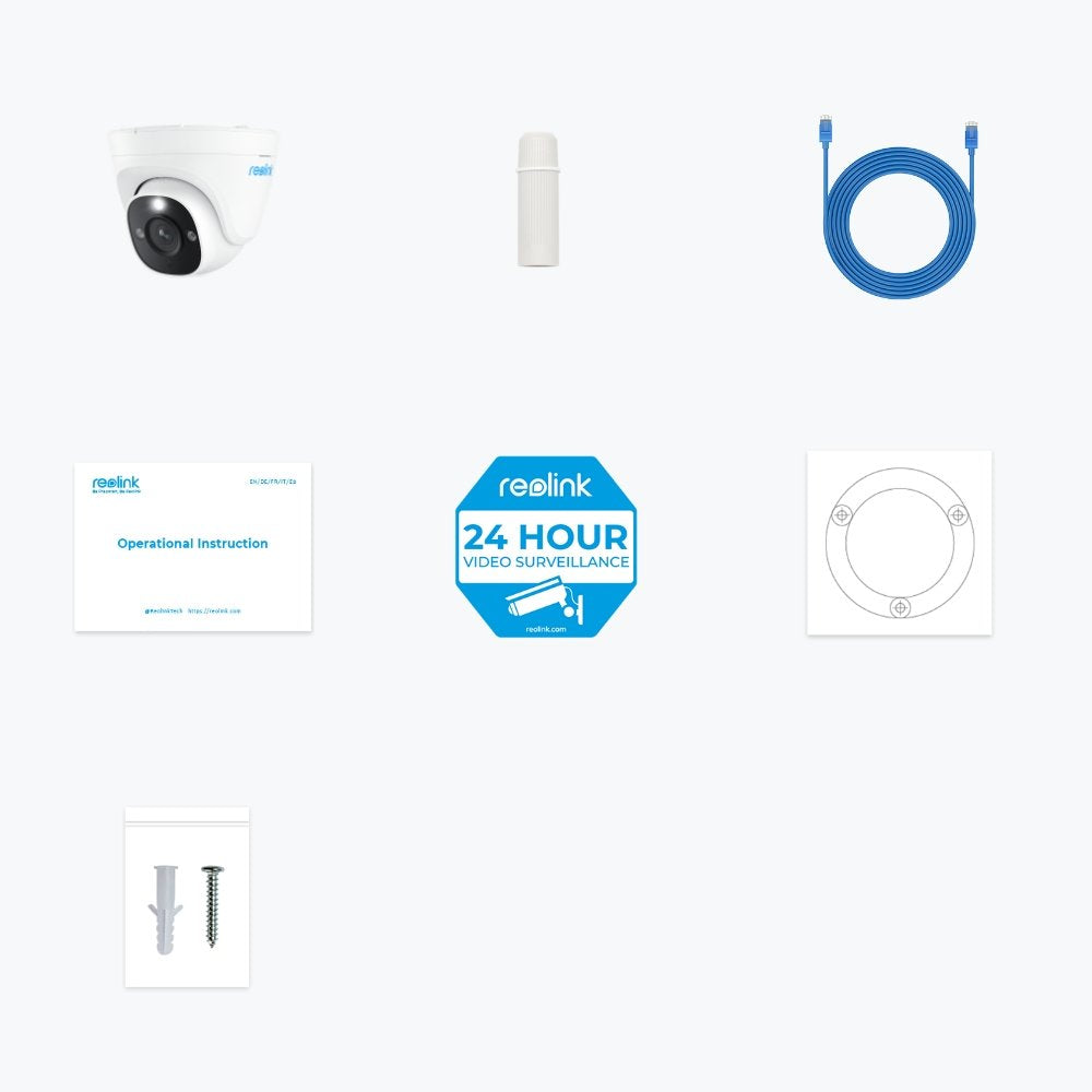 Reolink P334 Cámara Ip De Seguridad Smart 4k Ultra Hd Poe Con Detección Persona Vehículo, Impermeable Ip66, Blanco